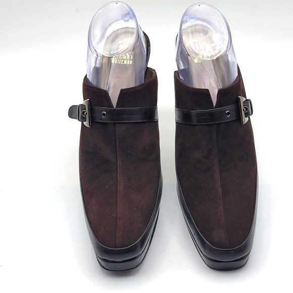 STUART WEITZMAN Brown Suede Heels Size 11M S1028 - Picture 2 of 7